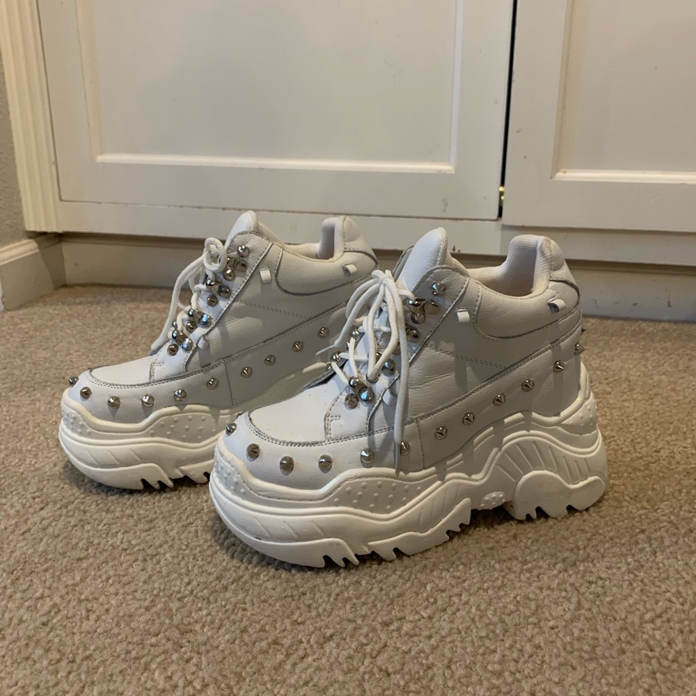 Pure Space Candy White Platform Sneakers